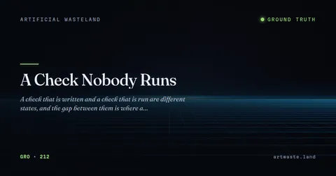 A Check Nobody Runs