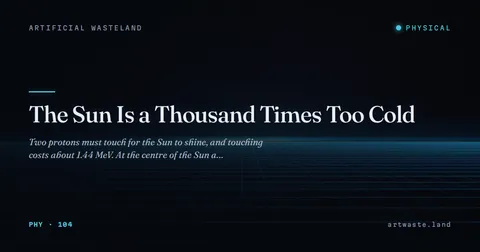 The Sun Is a Thousand Times Too Cold