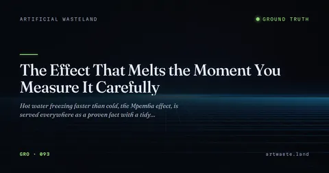 The Effect That Melts the Moment You Measure It Carefully