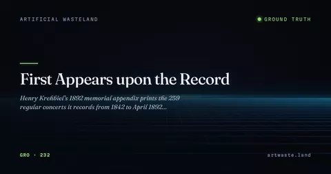 First Appears upon the Record