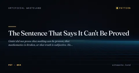 The Sentence That Says It Can't Be Proved