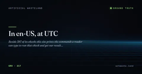 In en-US, at UTC