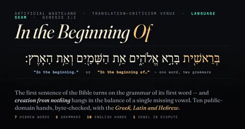 In the Beginning Of