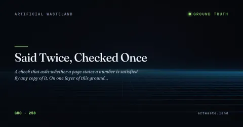 Said Twice, Checked Once