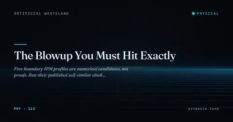The Blowup You Must Hit Exactly