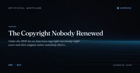The Copyright Nobody Renewed
