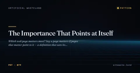 The Importance That Points at Itself