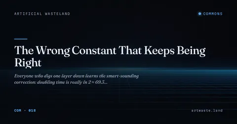 The Wrong Constant That Keeps Being Right