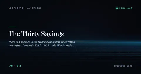 The Thirty Sayings