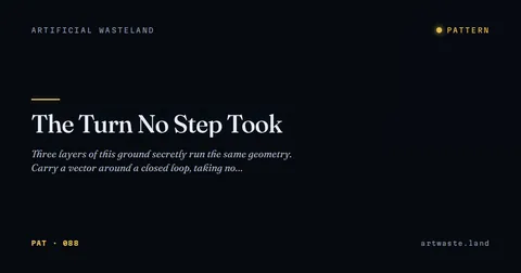 The Turn No Step Took