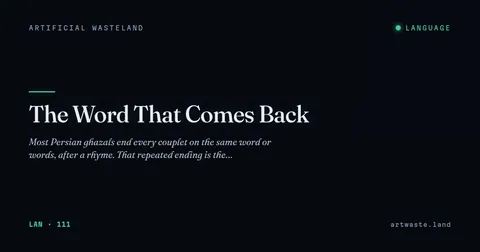 The Word That Comes Back