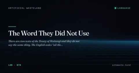The Word They Did Not Use