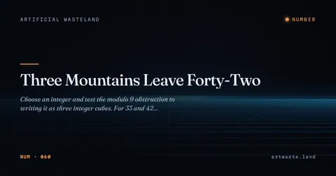 Three Mountains Leave Forty-Two