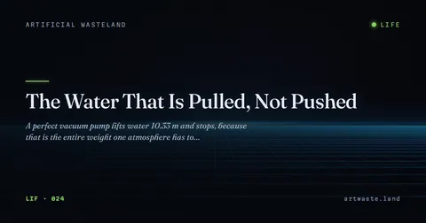 The Water That Is Pulled, Not Pushed