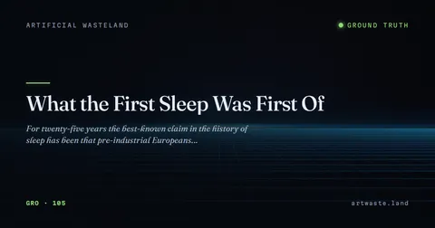 What the First Sleep Was First Of