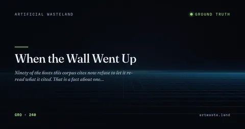 When the Wall Went Up