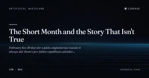 The Short Month and the Story That Isn't True