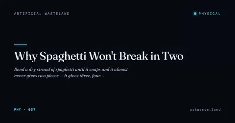 Why Spaghetti Won't Break in Two